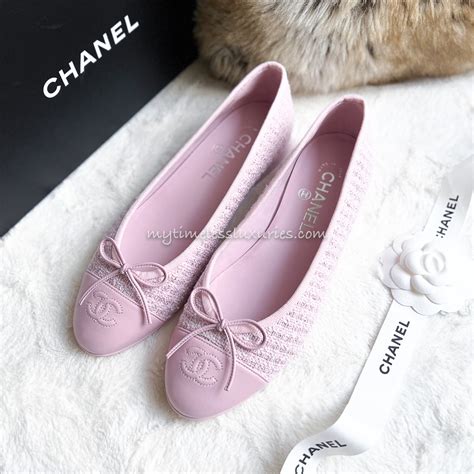 chanel pink tweed ballet flats|Chanel ballet flats size 41.